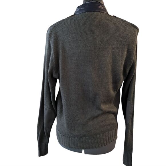 Vintage Jackie Vital leather fur &‎ knit jacket size medium - Picture 4 of 8